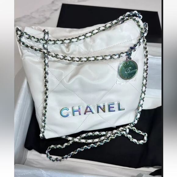 CHANEL Handbags - CHANEL WHITE MINI 22 Bag HANDBAG RAINBOW LIMITED EDITION +RECEIPT NEW w/tags